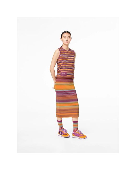 Marc Jacobs Orange Skirt With Logo
