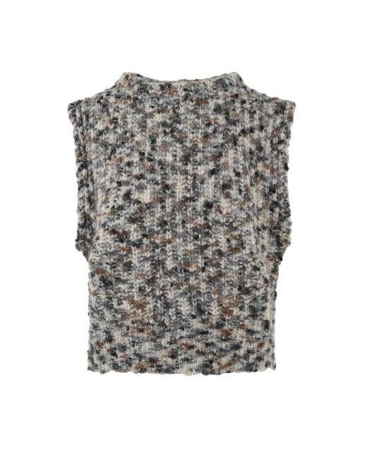 Round-Neck Knitwear di Attic And Barn in Gray