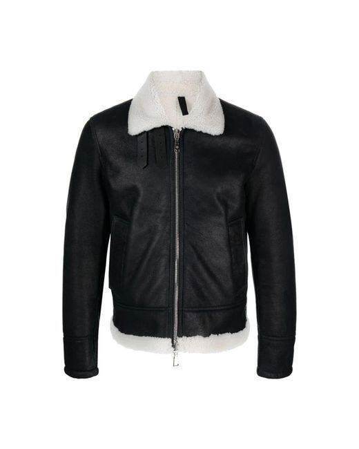 Tagliatore Black Leather Jackets for men