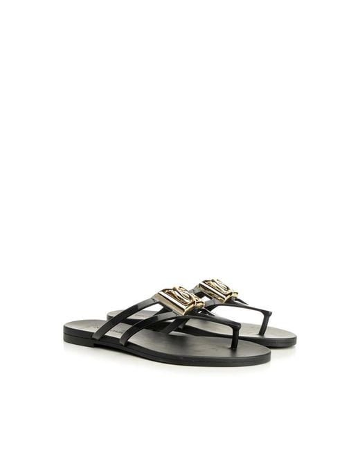 Dolce & Gabbana Black Flip Flops