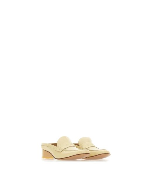 MM6 by Maison Margiela Natural Heeled Mules