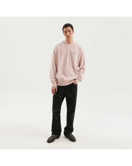 1989 STUDIO Hoodies & Sweatvesten ,Roze ,Roze Hoodie Sweater in het Pink voor heren