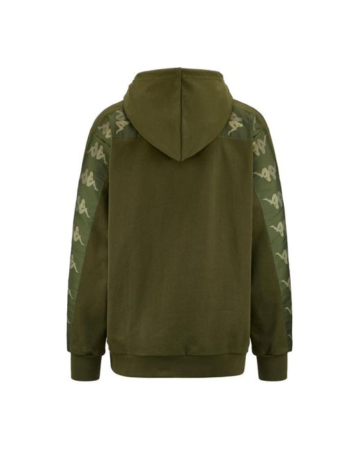 Kappa Solid sweatshirt mit versteckter kapuze in Green für Herren