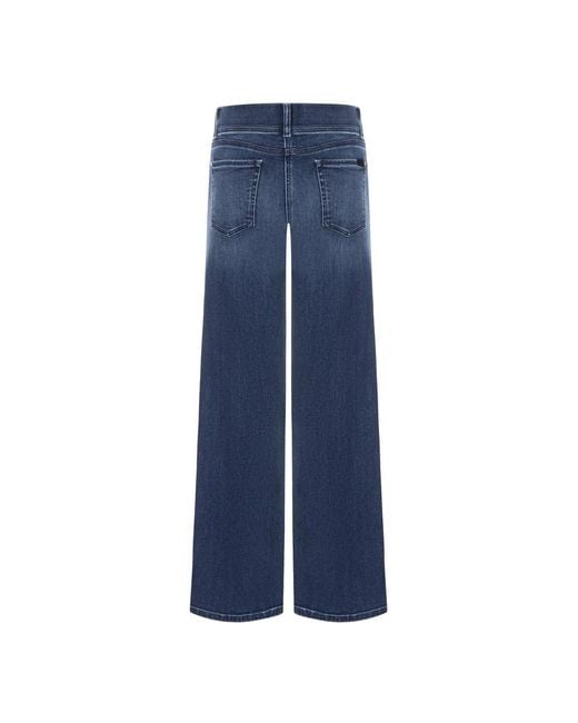 Cambio Jeans ,Blauw ,Denim Wide Jeans in het Blue