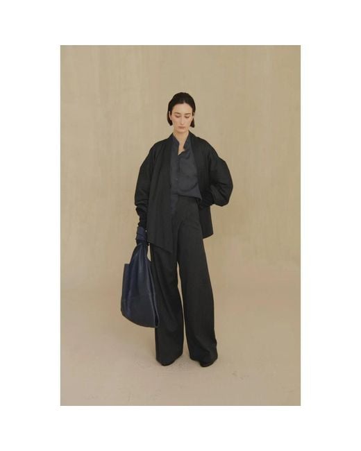 Cortana Gray Wide Trousers