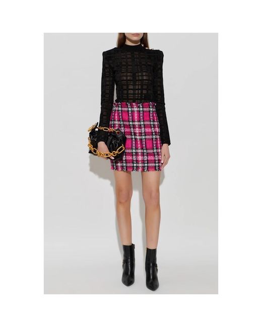 Balmain Tops ,Zwart ,Bodysuit Met Gevulde Schouders in het Black