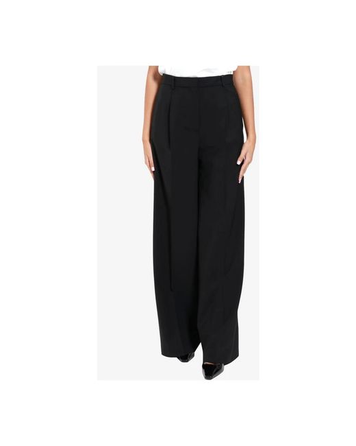 MSGM Broeken ,Zwart ,Wol Wijde Broek in het Black