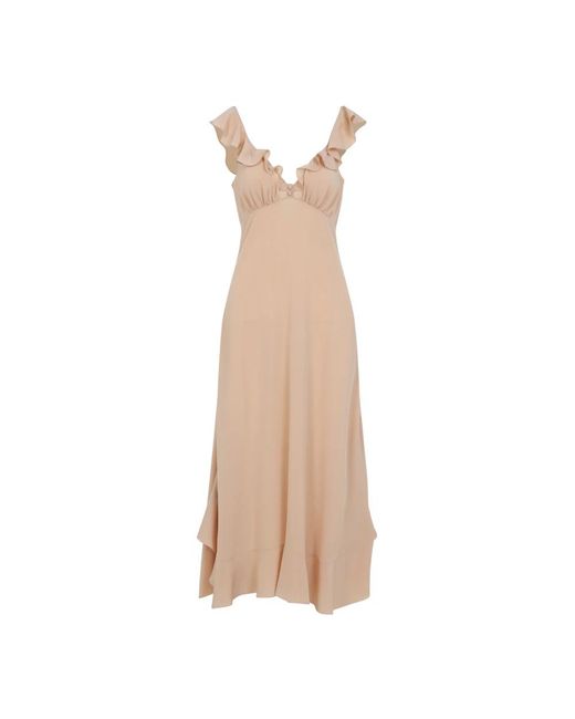 Abito in seta nude & neutrals di Chloé in Natural