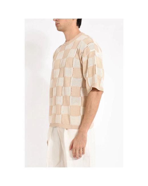 Laneus Natural Round-Neck Knitwear for men