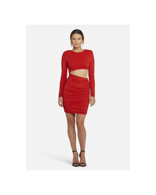 Nicowa Red Mini Kleid Mit Cut-Out Design