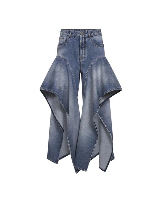Alaïa Blue Wide Jeans