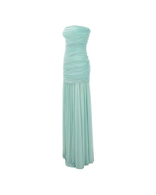 retroféte Kleedjes ,Blauw ,Polyester Adele Dress in het Green