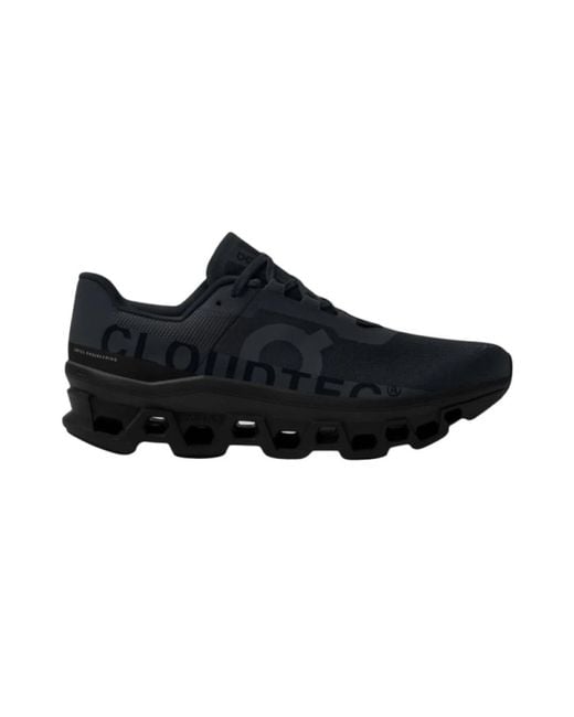 On Shoes Zwarte Canvas Sneakers Met Zwarte Zool in het Black voor heren