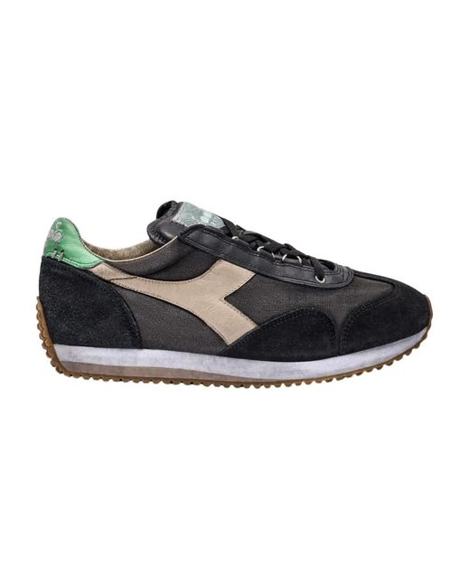 Diadora Black Leather Women Sneaker