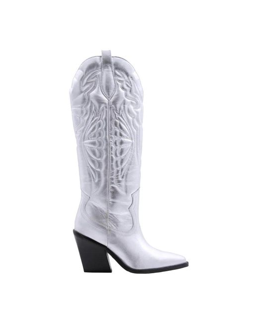 Bronx White Cowboy Boots