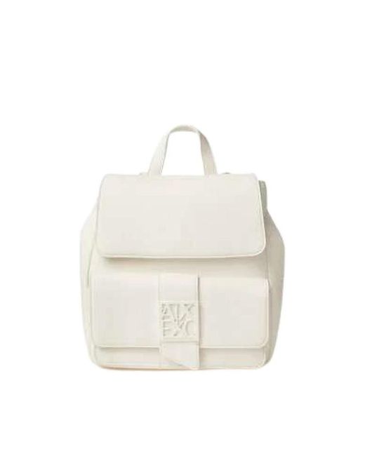 ARMANI EXCHANGE White Backpack