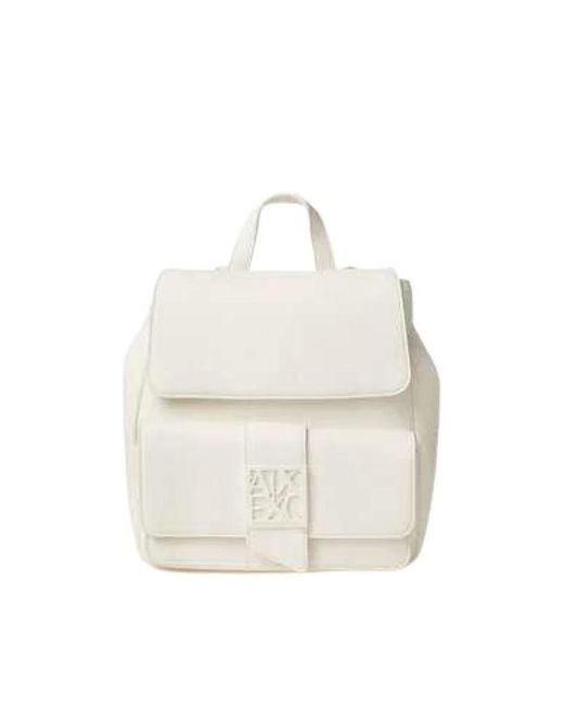 ARMANI EXCHANGE White Backpacks