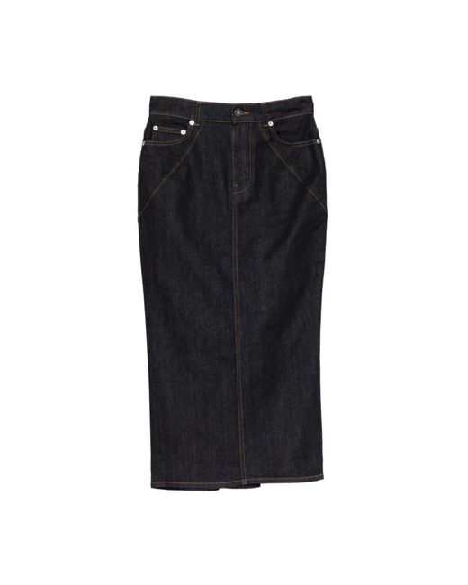 Denim Skirts Givenchy de color Black