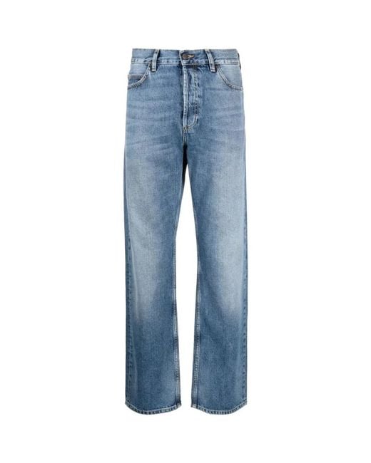 Carhartt Blue Straight Fit Jeans for men
