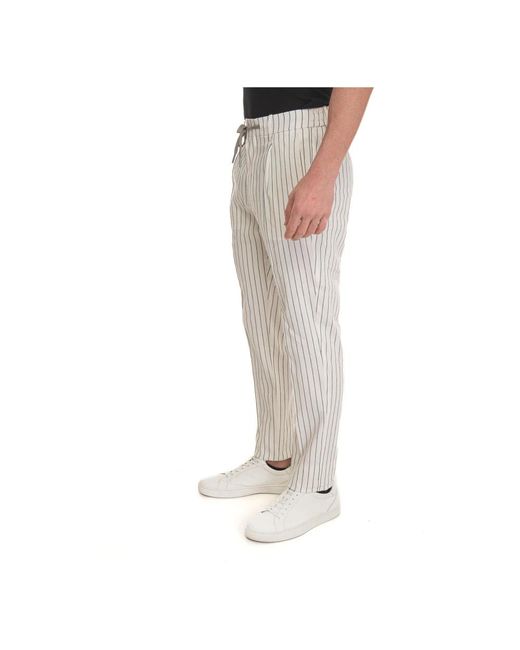 BERWICK 1707 Gray Slim-Fit Trousers for men