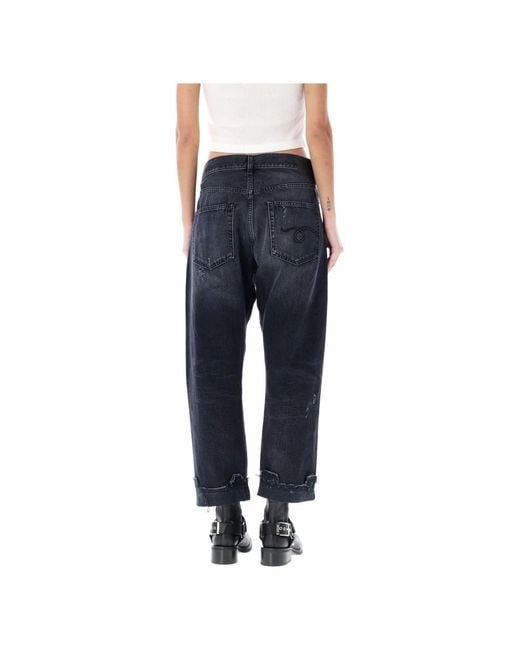 R13 Blue Cropped Jeans