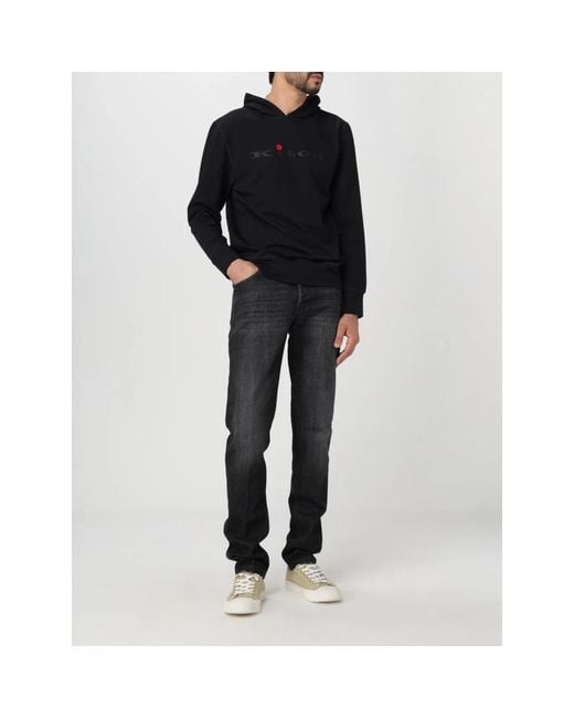 Kiton Straight Leg Jeans in het Black voor heren