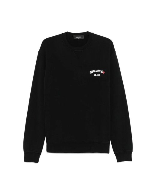 DSquared² Stylischer nero sweatshirt für männer in Black für Herren