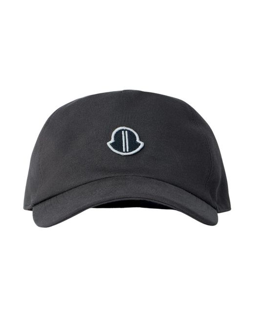 Moncler Black Baseballkappe Mit Gesticktem Logo