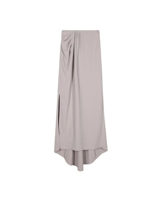 Falda larga gris Elisabetta Franchi de color Gray