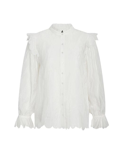 Femenino cyperusbbcaro camisa blusa Bruuns Bazaar de color White