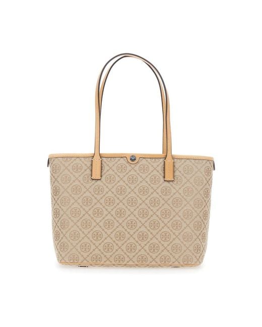 Tory Burch Natural Shopping Bags
