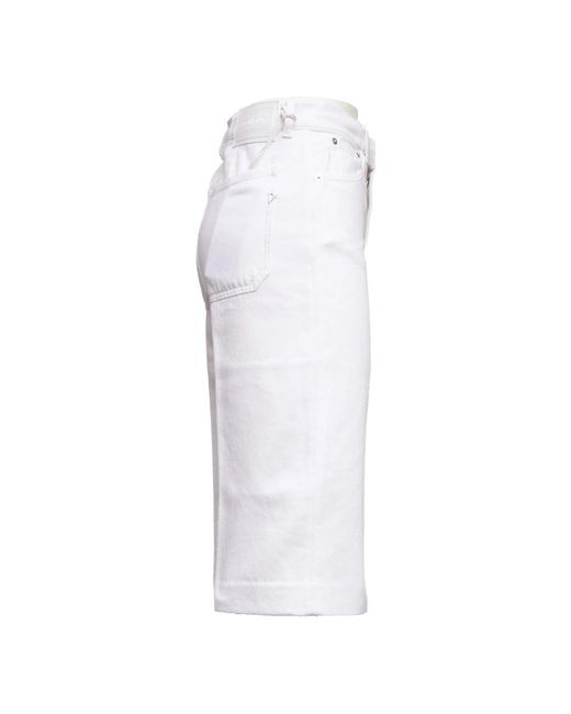Dondup White Long Shorts