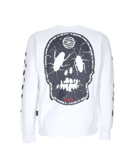 Propaganda Hoodies & Sweatvesten ,Wit ,Katoen Witte Crewneck Sweatshirt Met Print in het White voor heren