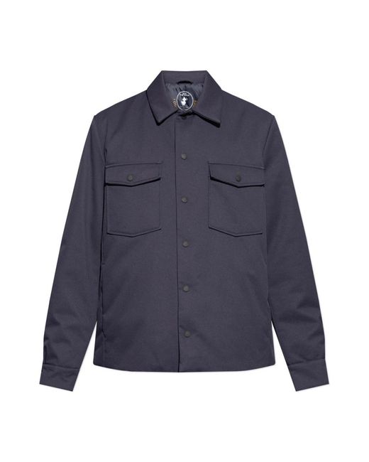 Save The Duck Jassen ,Blauw ,Leer Kurtis Jacket in het Blue voor heren