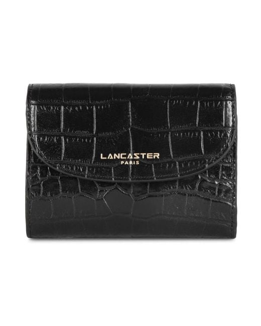 Lancaster Black Exotische Croco Geldbörse & Kartenhalter