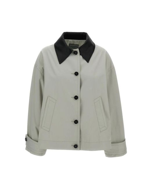 DURAZZI MILANO Gray Leather Jackets