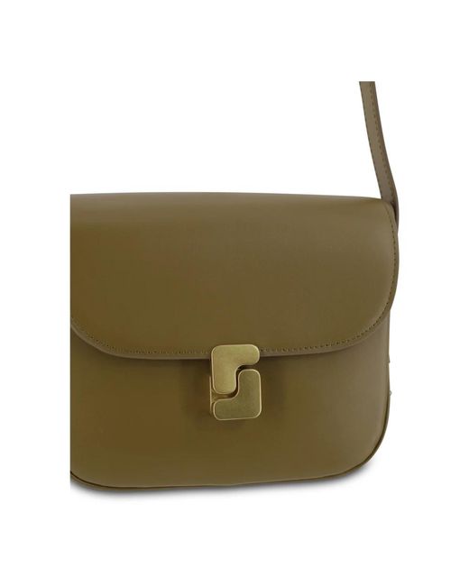 Soeur Natural Braune Schultertasche Mit 'S' Verschluss