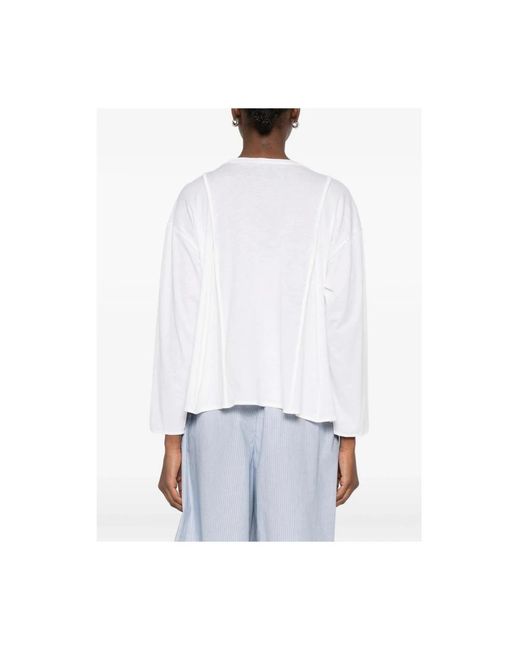 Baserange White Long Sleeve Tops