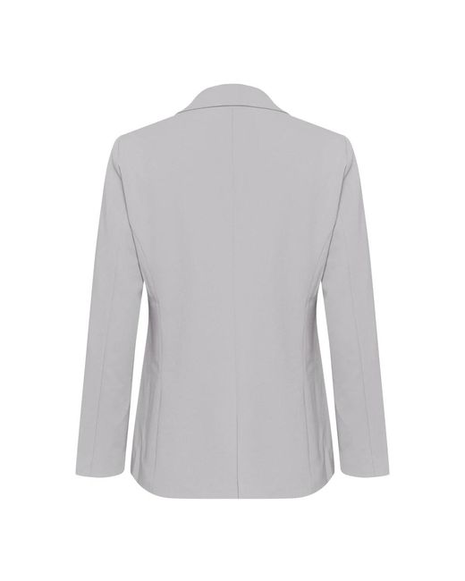 Kaffe Jassen ,Grijs ,Grijze Melange Blazer Met Klassieke Kraag in het Gray
