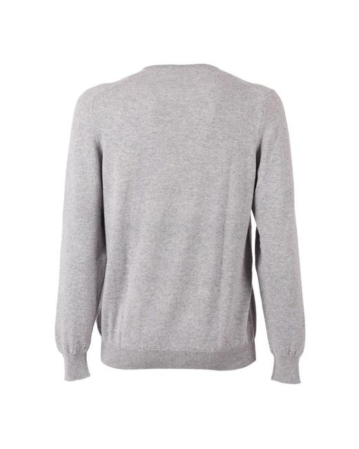 Fedeli Gray Cashmere Knitwear for men
