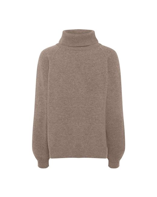 Turtlenecks Gestuz de color Brown