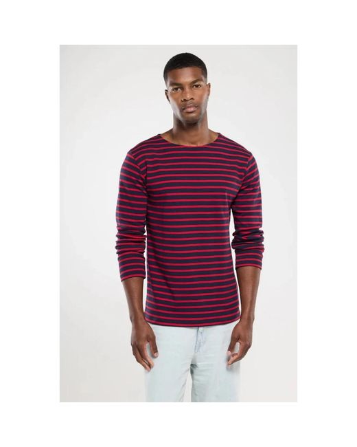 Armor Lux Purple Long Sleeve T-Shirts for men