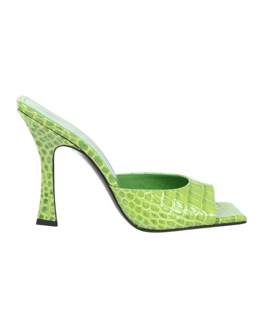 The Attico Women's Green Heeled Mules