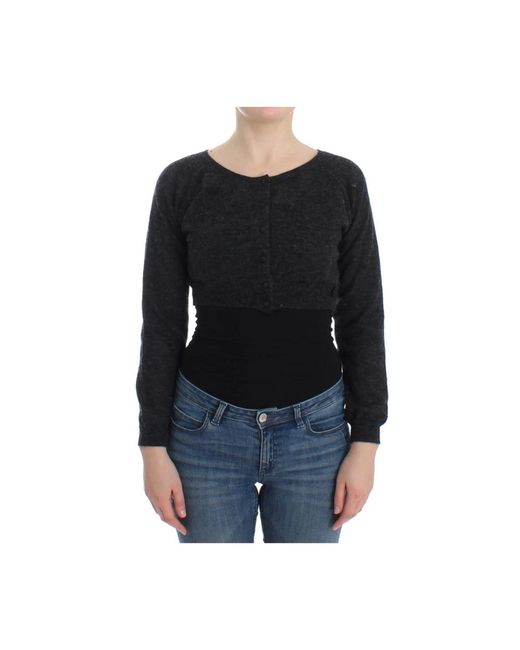Knit wool cardigan sweater Ermanno Scervino en coloris Black