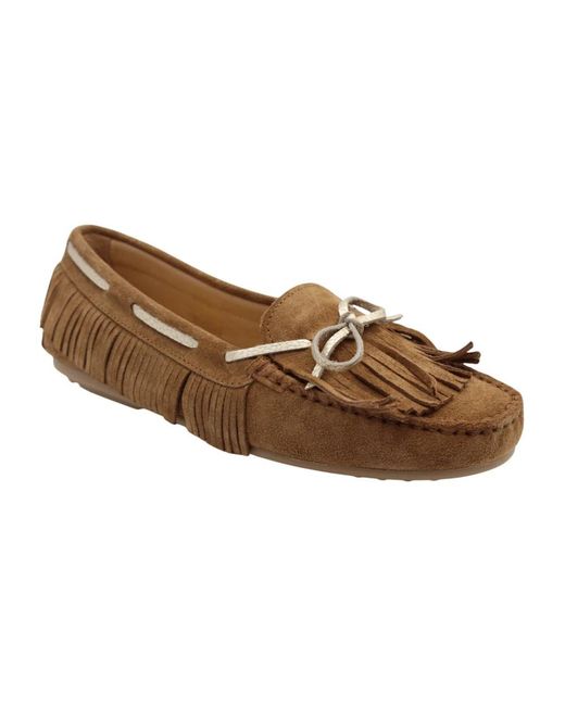 Babouche Brown Pierce Mokassin