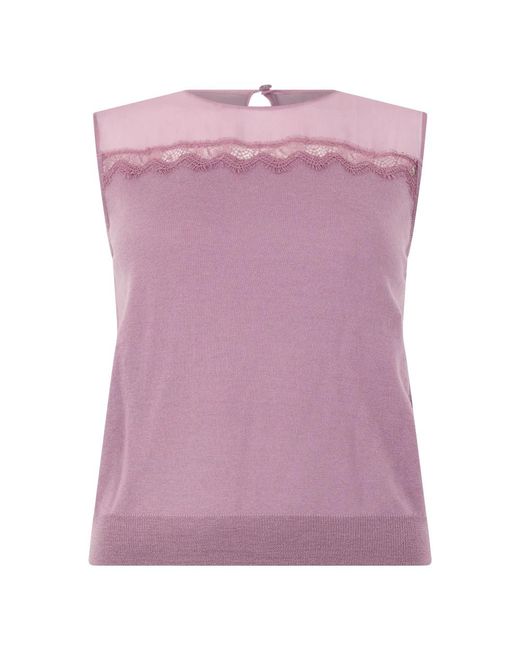Alberta Ferretti Purple Sleeveless Tops