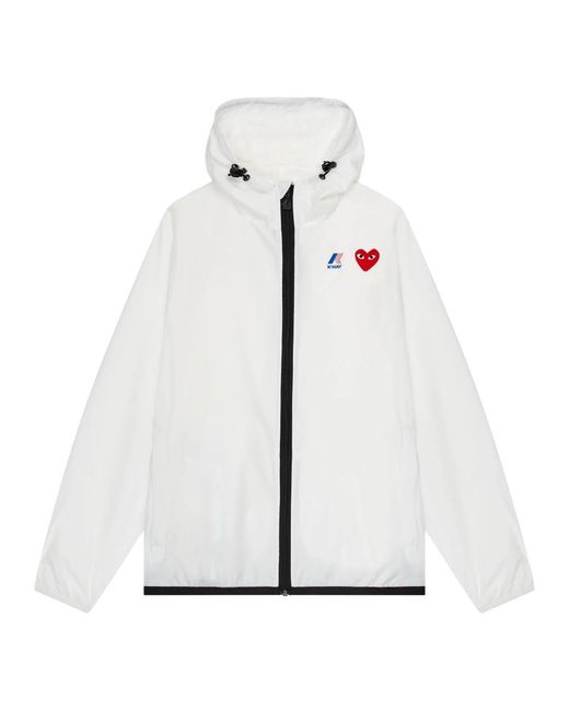 Comme des Garçons White Rain Jackets
