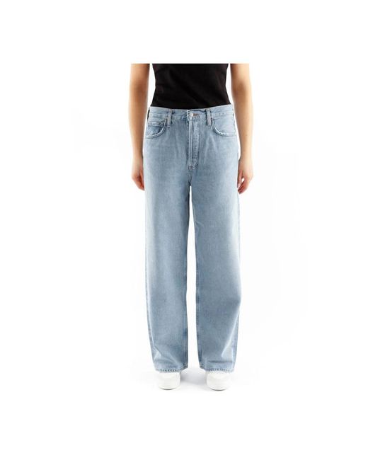 Agolde Blue Straight Fit Jeans