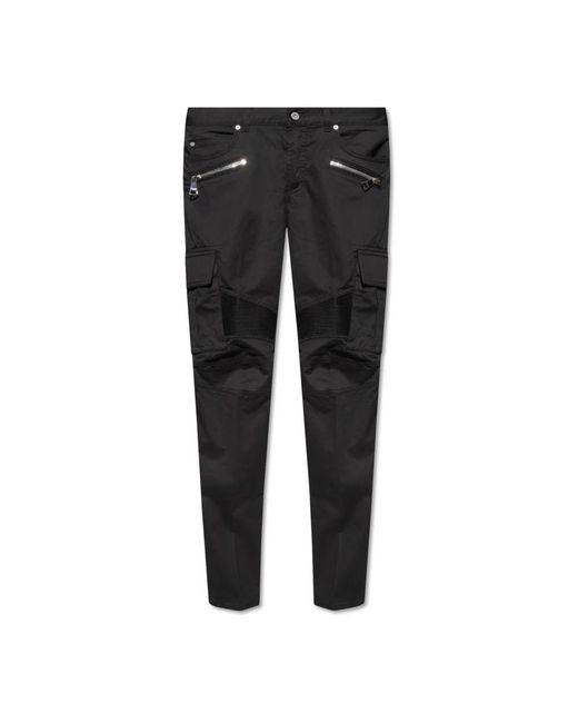 Balmain Black Slim-Fit Trousers for men
