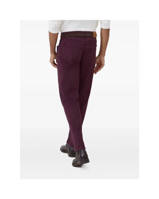 Brunello Cucinelli Purple Slim Fit Jeans for men
